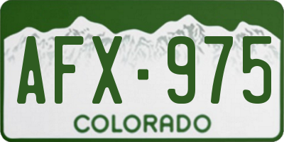 CO license plate AFX975