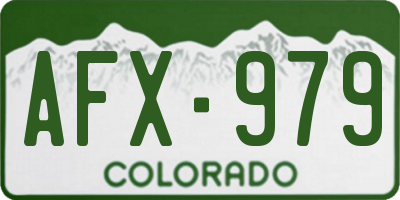 CO license plate AFX979
