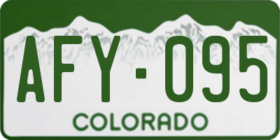 CO license plate AFY095