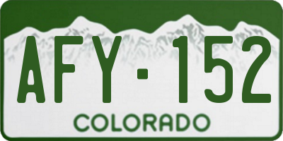 CO license plate AFY152