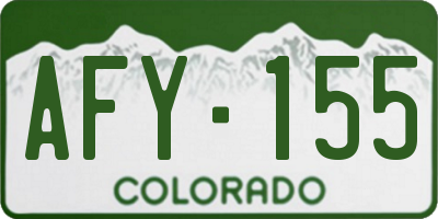 CO license plate AFY155