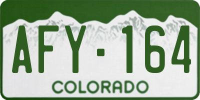 CO license plate AFY164