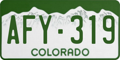 CO license plate AFY319