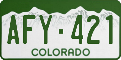 CO license plate AFY421