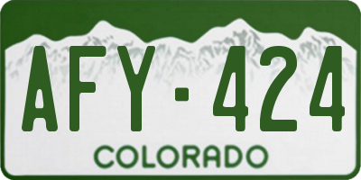 CO license plate AFY424