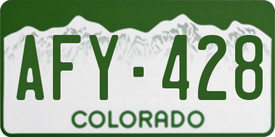 CO license plate AFY428