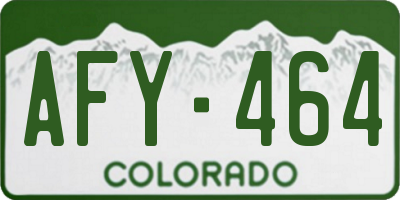CO license plate AFY464