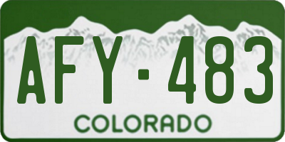 CO license plate AFY483