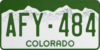 CO license plate AFY484
