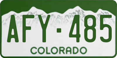 CO license plate AFY485