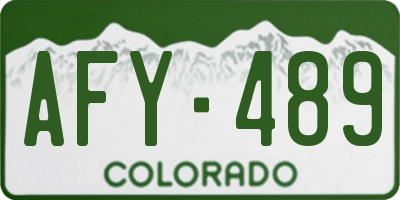 CO license plate AFY489