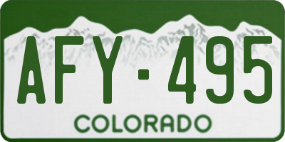 CO license plate AFY495