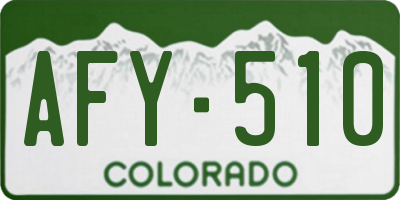 CO license plate AFY510