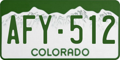 CO license plate AFY512