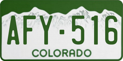 CO license plate AFY516