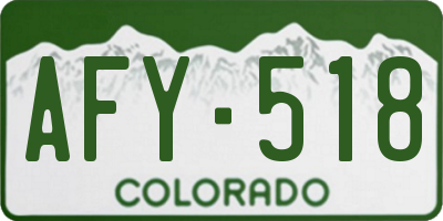 CO license plate AFY518