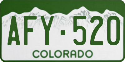 CO license plate AFY520