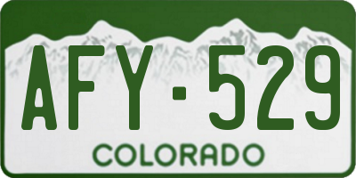 CO license plate AFY529