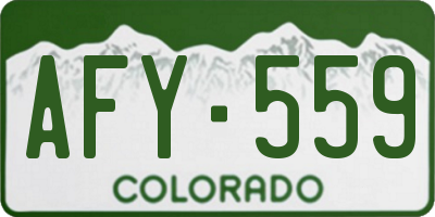 CO license plate AFY559