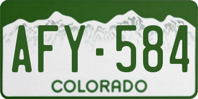 CO license plate AFY584