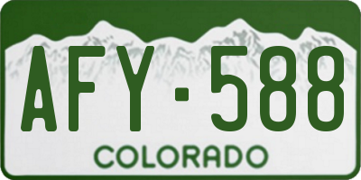 CO license plate AFY588