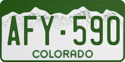 CO license plate AFY590