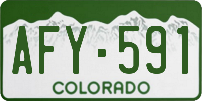 CO license plate AFY591