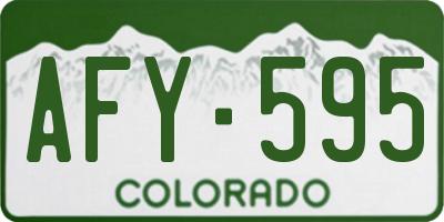 CO license plate AFY595