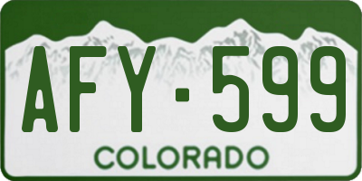 CO license plate AFY599