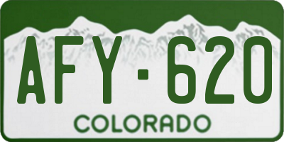 CO license plate AFY620