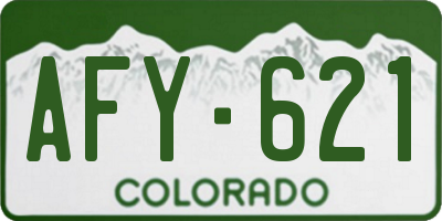 CO license plate AFY621