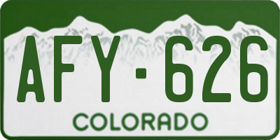 CO license plate AFY626