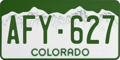 CO license plate AFY627