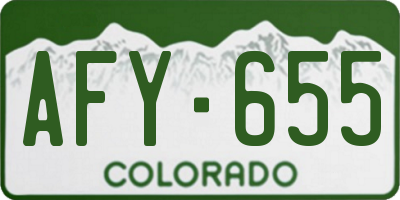 CO license plate AFY655