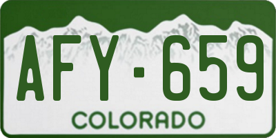 CO license plate AFY659