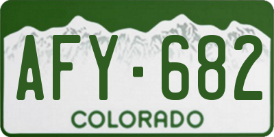 CO license plate AFY682
