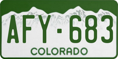 CO license plate AFY683