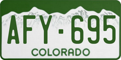 CO license plate AFY695