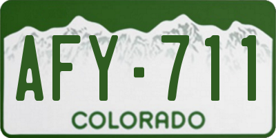 CO license plate AFY711