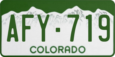 CO license plate AFY719