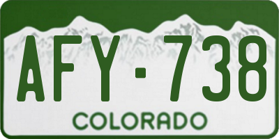 CO license plate AFY738