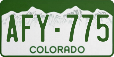 CO license plate AFY775