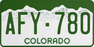 CO license plate AFY780