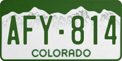 CO license plate AFY814