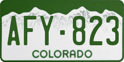 CO license plate AFY823