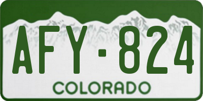 CO license plate AFY824