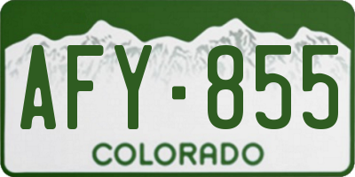 CO license plate AFY855