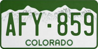 CO license plate AFY859