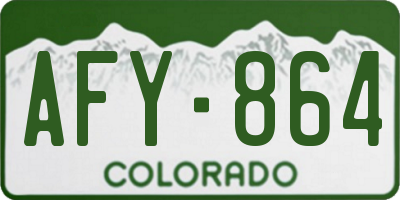 CO license plate AFY864