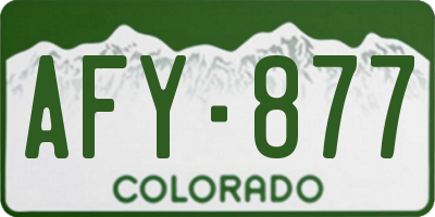 CO license plate AFY877